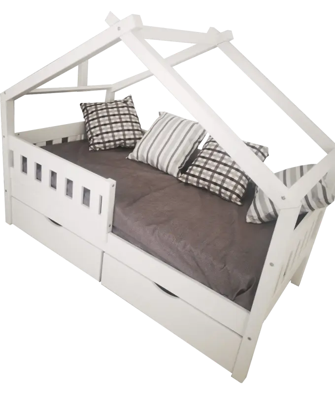 Кровать-домик с бортиком Ф-141.11